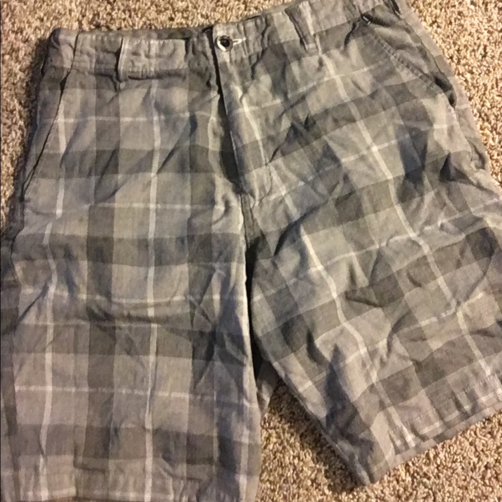 Plaid Billabong board shorts